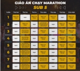 Giáo án chạy marathon sub 5 cho người mới